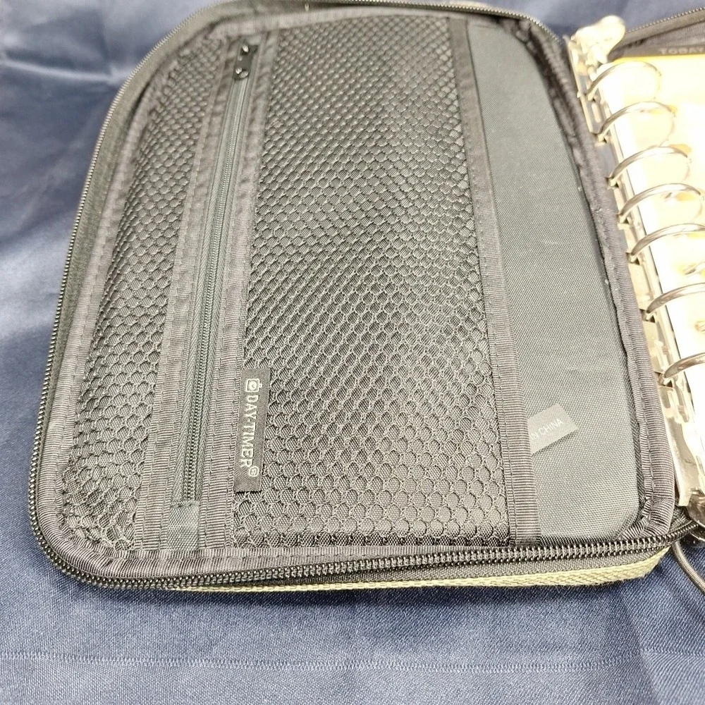 Vtg 90s Daytimer Navigator Canvas Planner Organizer Binder Zip 8 x‎ 10.5 Rare